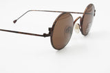 Paco Rabanne mod. XS little round sunglasses brown dappled , Total metal frame hipster dandy style , New Old Stock 1990s