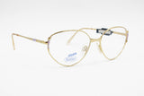 Safilo vintage 1980s eyeglasses womens ladies, intense golden colour glaze details , New Old Stock