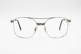 Country sunglasses frame Silver and Black, finely chiseled // Aviator frame assembled in USA by STEPSTAR // Deadstock 1980s