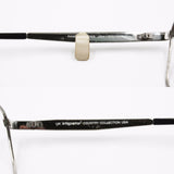Country sunglasses frame Silver and Black, finely chiseled // Aviator frame assembled in USA by STEPSTAR // Deadstock 1980s