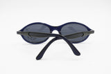 POLICE sunglasses oval, Deep blue acetate and metal insert on arm // Deadstock sunglasses 1980s