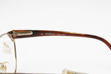 SAFILO Elasta Emozioni 12 very old italian eyeglasses frame, brown vibrant cellulose and pale golden colour, NOS
