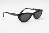 VOGART mod. 3138 womens sunglasses cat eye black with a brown thickness around lenses, Deadstock sunglasses 1990s