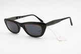 VOGART mod. 3138 womens sunglasses cat eye black with a brown thickness around lenses, Deadstock sunglasses 1990s