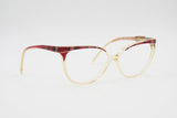 Vintage 70s Acetate Cat eye fabric red brows // Half lunettes cat eye // Deadstock 1970s