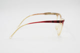 Vintage 70s Acetate Cat eye fabric red brows // Half lunettes cat eye // Deadstock 1970s