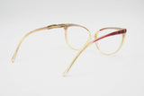 Vintage 70s Acetate Cat eye fabric red brows // Half lunettes cat eye // Deadstock 1970s
