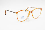 1980s SAFILO Linea 5611 blode orange dappled acetate and metal , Deadstock eyeglasses frame slightely oversize, NOS