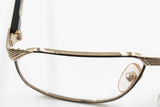 Jean Louis Scherrer outstanding squared Black & Gold eyewear frame // Deadstock 1980s
