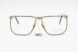 Jean Louis Scherrer outstanding squared Black & Gold eyewear frame // Deadstock 1980s