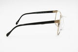 Jean Louis Scherrer outstanding squared Black & Gold eyewear frame // Deadstock 1980s