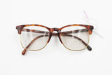 Vtg Clubmaster style SIXTY mod. 20 325 brown dappled acetate with golden metal // Geek nerd style , New Old Stock