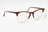 Vtg Clubmaster style SIXTY mod. 20 325 brown dappled acetate with golden metal // Geek nerd style , New Old Stock