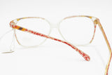 80s Rainbow womens ladies eyeglasses cat eye shaped , italian product by VANITIES by Metalvista, Amazing harlequin tissue pattern, NOS