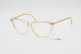 Vogart womens eyeglasses frame clear pink acetate // semitransparent cellulose with embellishments // New Old Stock 1970s