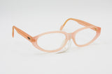 Peach Pink colour acetate cay eye slim United Colors of Benetton mod. Ben Sun // Opaque peach acetate womens ladies // Deadstock 1990s