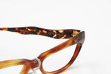 Vintage 80s slim acetate cat eye brown dappled Overture by Lastes mod. Isabel // Vintage 1980s womens eyewear frame // Dead stock
