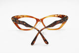 Vintage 80s slim acetate cat eye brown dappled Overture by Lastes mod. Isabel // Vintage 1980s womens eyewear frame // Dead stock