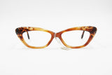 Vintage 80s slim acetate cat eye brown dappled Overture by Lastes mod. Isabel // Vintage 1980s womens eyewear frame // Dead stock