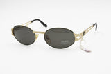 Charme mod. 7553 oval sunglasses Golden & Black lenses perimeter, luxury sunglasses high detailled // Deadstock 1980s sunnies