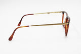 Vogart line mod. Police 1112 rectangular flat top frame brown & Goldden // Fleet arm System // Deadstock glasses 1970s