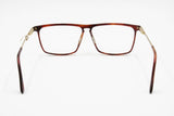 Vogart line mod. Police 1112 rectangular flat top frame brown & Goldden // Fleet arm System // Deadstock glasses 1970s