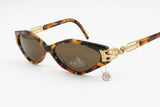 Rare sunglasses Vogart by Police 3117 high italian design // Brown & Black dappled Golden hinges // womens diva sunglasses // Deadstock 80s