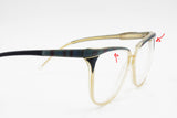 Vintage 1970s cat eye acetate ELEGANCE mod. Sophie , blue tissue brows with blue and pearl details , NOS