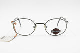 Harley Davidson Motor Cycles black pantos eyeglasses frame mod. HD 54, round ovalized eye wire black color with silver insert, NOS