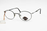 Harley Davidson Motor Cycles black pantos eyeglasses frame mod. HD 54, round ovalized eye wire black color with silver insert, NOS