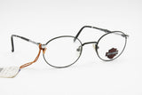 Harley Davidson Motor Cycles black pantos eyeglasses frame mod. HD 54, round ovalized eye wire black color with silver insert, NOS