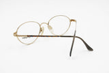 Yves Saint Laurent YSL oval single eyeglasses frame , frame made in Italy Golden & Industrial orange blue pattern, New Old Stock 1980s