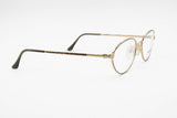 Yves Saint Laurent YSL oval single eyeglasses frame , frame made in Italy Golden & Industrial orange blue pattern, New Old Stock 1980s