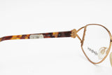 Yves Saint Laurent YSL mod. 4058 Y262 oval womens eyewear simil bronze and dappled, Total rimmed frame Gorgeous inserts, New Old Stock 1980s