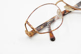 Yves Saint Laurent YSL mod. 4058 Y262 oval womens eyewear simil bronze and dappled, Total rimmed frame Gorgeous inserts, New Old Stock 1980s