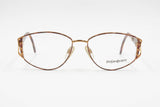 Yves Saint Laurent YSL mod. 4058 Y262 oval womens eyewear simil bronze and dappled, Total rimmed frame Gorgeous inserts, New Old Stock 1980s
