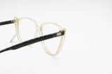 Von Furstenberg lunettes womens eyeglasses frame // Clear acetate with fabric tissue & Golden inserts // New Old Stock 1980s