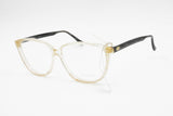Von Furstenberg lunettes womens eyeglasses frame // Clear acetate with fabric tissue & Golden inserts // New Old Stock 1980s
