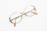 Mila Schön eyeglasses frame mod. 3012 Silver & Golden womens glasses, geometrical front deisnged in Italy, NOS