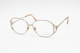 Mila Schön eyeglasses frame mod. 3012 Silver & Golden womens glasses, geometrical front deisnged in Italy, NOS