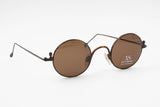 Paco Rabanne mod. XS little round sunglasses brown dappled , Total metal frame hipster dandy style , New Old Stock 1990s