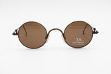 Paco Rabanne mod. XS little round sunglasses brown dappled , Total metal frame hipster dandy style , New Old Stock 1990s
