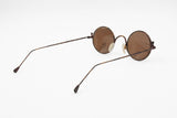 Paco Rabanne mod. XS little round sunglasses brown dappled , Total metal frame hipster dandy style , New Old Stock 1990s