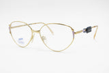 Safilo vintage 1980s eyeglasses womens ladies, intense golden colour glaze details , New Old Stock