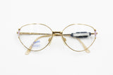Safilo vintage 1980s eyeglasses womens ladies, intense golden colour glaze details , New Old Stock