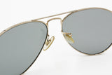 Authentic 1960s aviator sunglasses OPTISOL, crystal lenses and Golden metal frame, Deadstock