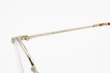 Vintage round womens pantos NOUVELLE mod. Elisa pale golden metal frame, New Old Stock eyewear glasses 1980s