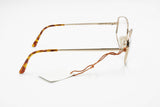 Safilo Elasta vintage 1980s eyeglasses womens ladies, intense golden colour with yellow holes , New Old Stock