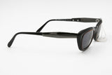 VOGART mod. 3138 womens sunglasses cat eye black with a brown thickness around lenses, Deadstock sunglasses 1990s