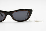 VOGART mod. 3138 womens sunglasses cat eye black with a brown thickness around lenses, Deadstock sunglasses 1990s